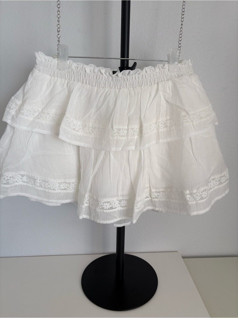 wild fable White Tiered Mini Skirt